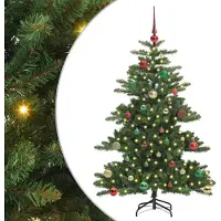 Syfax Künstlicher klappbarer Weihnachtsbaum Grün 150 cm PVC und Stahl