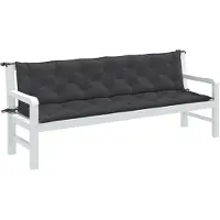 vidaXL "2026 Promotion" Gartenbank-Auflagen 2 Stk. - Hohe Qualität - Melange Anthrazit 200x50x7 cm Stoff - Gartenmöbelauflagen CC23006