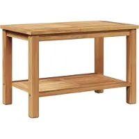 Syfax Couchtisch mit Speicher Braun 70 x 40 x 45 cm Massivholz Teak