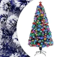 Syfax Künstlicher Weihnachtsbaum mit Beleuchtung 120 cm Glasfaser
