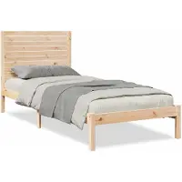 Syfax Massivholzbett Extra Lang ohne Matratze 90x210 cm