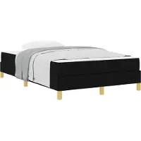 Syfax Boxspringbett mit Matratze Schwarz 120 x 190 cm Stoff