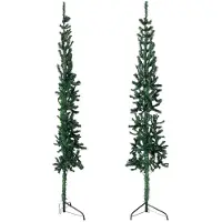 Prolenta Maison Exclusive - Künstlicher Halb-Weihnachtsbaum mit Ständer Schlank Grün 240 cm