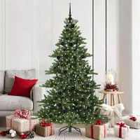 vidaXL "Schlussverkauf" Künstlicher klappbarer Weihnachtsbaum(1 pc) - Kunstbaum/Tannenbaum - Grün 180 cm PVC und Stahl C7980