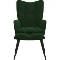 vidaXL Cloris DesignMöbel Fernseh- & Relaxsessel - Grün Relaxsessel mit Hocker Dunkelgrün Samt Schlichtes7588289
