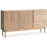 Beautysofa | Kommode SAPPORO in Cremona Optik, 3D-Lamellenfront, Push-to-Open-System, Kommode mit 3 Schubladen und 2 Türen | Modern & Funktional