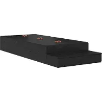 Syfax Aufbewahrungsbettgestell Schwarz Eichen-Optik 100 cm
