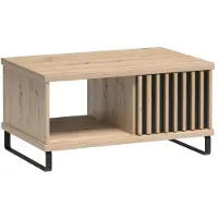 Beautysofa Couchtisch mit 1 Schublade mit Metallbeinen CAYA C-8, Artisan
