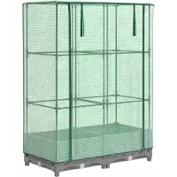 Syfax Hochbeet mit Gewächshaus-Aufsatz Rattan-Optik 80x40x123 cm
