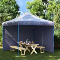 Prolenta Maison Exclusive - Partyzelt-Seitenwände 2 Stück mit Reißverschluss PE Blau