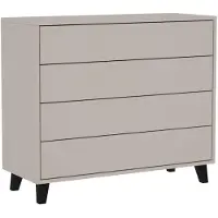 Beautysofa Kommode HOME 80 cm Kaschmir - Push-to-Open, ohne Griffe, modernes Sideboard mit 4 Schubladen, Anrichte für Wohnzimmer, Schlafzimmer & Flur