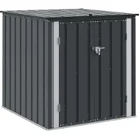 vidaXL Gartenlagerbox Schwarz 101,5 x 107 x 100 cm Stahl