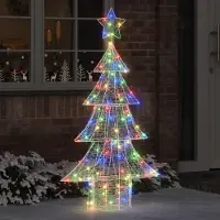 Prolenta Maison Exclusive - Weihnachtsbaum 160 LEDs Mehrfarbig 150 cm Acryl