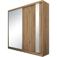 Beautysofa GAJA Schwebetürenschrank 200 cm mit Spiegel, Kleiderschrank 2-türig, Schlafzimmer Schrank modern, Artisan/Artisan ohne Schubkasteneinsätze