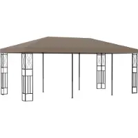 vidaXL "2026 Promotion" Pavillon 6x3 m Taupe Stoff - Pavillons & Partyzelte CC5940