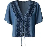 Pepe Jeans für Damen. PL3051391 Bluse Cleo blau (XS), Lässig, Kurzarm, Lyocell