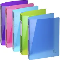 Exacompta 51780E 15x Ringbuch aus PP 0,7mm, 4 Ringe 30mm, Rücken 40mm, 32x26,8cm für DIN A4 Maxi - Iderama - Farben sortiert