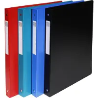Exacompta 51290E 15x Ringbuch aus festem PP 1000μ mit 4 Ringen 20mm, Rücken 30mm, blickdicht, DIN A4 MAXI - Farben sortiert
