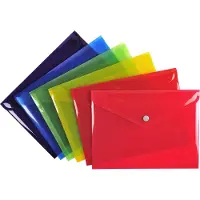 Exacompta 34440E 30x Tasche mit Druckknopf Iderama aus PP - A5 - Farben sortiert
