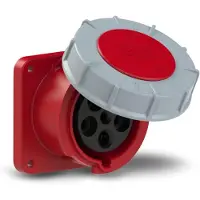 Pce Gerade Einbausteckdose POWER TWIST 63A 3P+Z+N 400V 100x100mm IP67