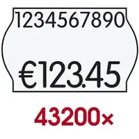 Creenline 36er-Pack Preisauszeichnungsetiketten 26 x 16 mm weiß permanent (je 1200 Stück) weiß