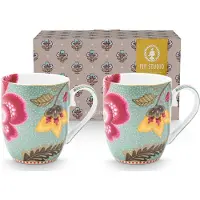 Pip studio Tasse Home Mug Small Blooming Tales Fantasy Blue (2er Set)