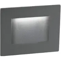Lyora KRYPTON LED Wandeinbauleuchte Grau 3W IP54 Warmweiss 8x7x8cm 727002