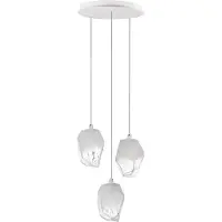 Nova Luce ICE Pendelleuchte G9 3-fach Weiß 180x29cm dimmbar 9160233