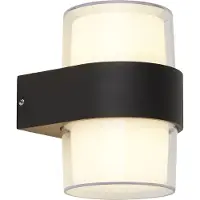 Searchlight Wandlampe Frosty Round Anthrazit