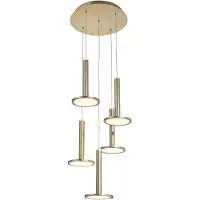 Nova Luce PALENCIA LED Pendelleuchte Messing 47W Warmweiss 150x41cm 1703301202