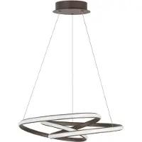 Lyora MENTON LED Pendelleuchte Kaffeebraun 43W Warmweiss 120x52cm dimmbar 9147113