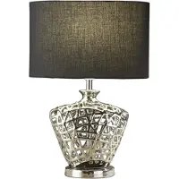 Searchlight Tischlampe Network Chrom mit Schwarz