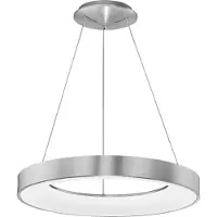 Lyora RANDO THIN LED Pendelleuchte Silber 50W Warmweiss 120x60cm dimmbar 9453456