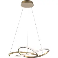 Nova Luce FUSION LED Pendelleuchte Messing 53W Warmweiss 150x72cm 1701101002