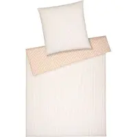 Elegante Halbleinen Bettwäsche Bold 135x200 cm + 80x80 cm pfirsich