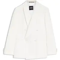 BOSS Slim-Fit Twill-Sakko aus Leinen Grösse 106