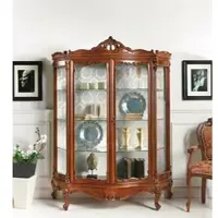 Casa Padrino Luxus Barock Vitrine Braun H. 190 cm - Barock Möbel - Made in Italy