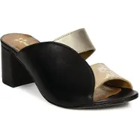 MACIEJKA Leder Damen Sandalen mit Absatz Schwarz-Gold 06943-25 38