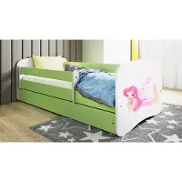 RAUMHIRSCH FURNITURE Kinderbett Jugendbett Fee mit Flügeln 70x140, 80x160, 80x180 cm - Komplettset mit Matratze, Schublade & Rausfallschutz