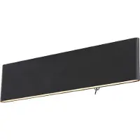 Globo Lighting Wandleuchte Aluminium schwarz, Acryl opal, weiß, Kippschalter, Richtung Lichtschein: auf- und abwärts, BxH: 295x80mm, AL: 45mm, inkl. LED 12W 230V, 1400lm Source, 380lm Output, 3000K