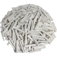 LEGO 25 Stück Steine 1x8, Weiß