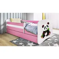RAUMHIRSCH FURNITURE Kinderbett Jugendbett Panda 2 70x140, 80x160, 80x180 cm - Komplettset mit Matratze, Schublade & Rausfallschutz