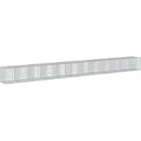 vidaXL Gabione mit Deckel 1150x100x100 cm Verzinktes Eisen