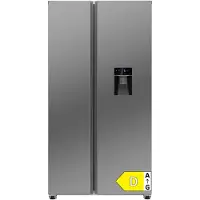 Bomann Side by Side Kühlschrank | Wasserspender mit Tank | | 177cm | NoFrost | 5 Jahre Kompressor| SBS 7367 inox