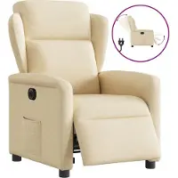 Syfax Relaxsessel Elektrisch Creme Stoff