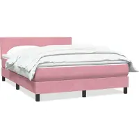 Syfax Boxspringbett mit Matratze Rosa 140x210 cm Samt