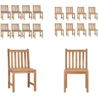 vidaXL Gartenstühle 8 Stk. mit Kissen Massivholz Teak - Gartenstuhl - Gartenstühle - Holz-Gartenstuhl - Holz-Gartenstühle