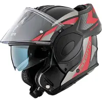 Bogotto FS-X600 Atyr Klapphelm, schwarz matt/grau/rot, M