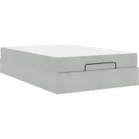 Syfax Bettgestell mit Matratze 2 pcs Hellgrau Samt
