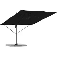 Syfax Roma Parasol Schwarz 286 x 284 x 265 cm Aluminium und Polyester